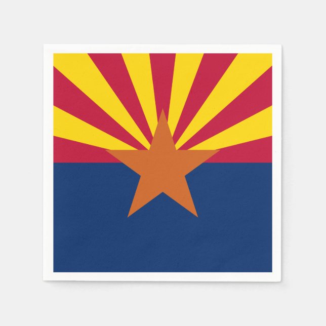 Serviette En Papier Drapeau d'État de l'Arizona (Devant)