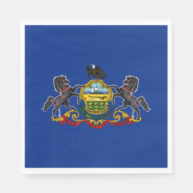 Serviette En Papier Drapeau d'État de Pennsylvanie (Devant)