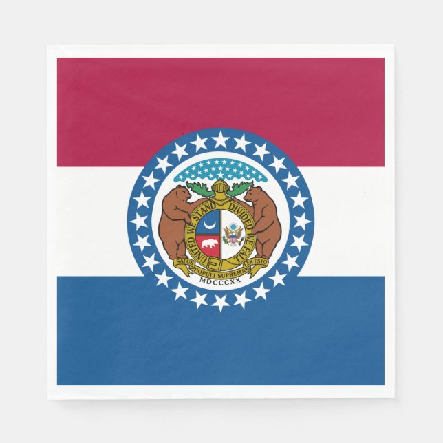 Serviette En Papier Drapeau d'État du Missouri (Devant)