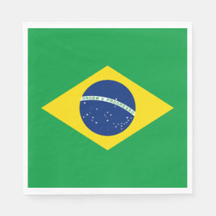 Serviette En Papier Drapeau du Brésil patriotique