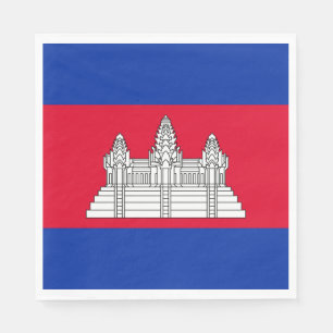 Serviette En Papier Drapeau du Cambodge patriotique