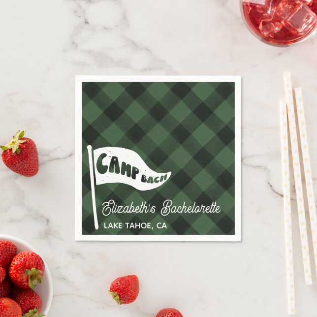 Serviette En Papier Drapeau du camp Bach Flannel Bachelorette (En situation)