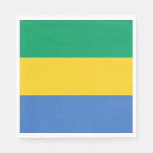 Serviette En Papier Drapeau du Gabon