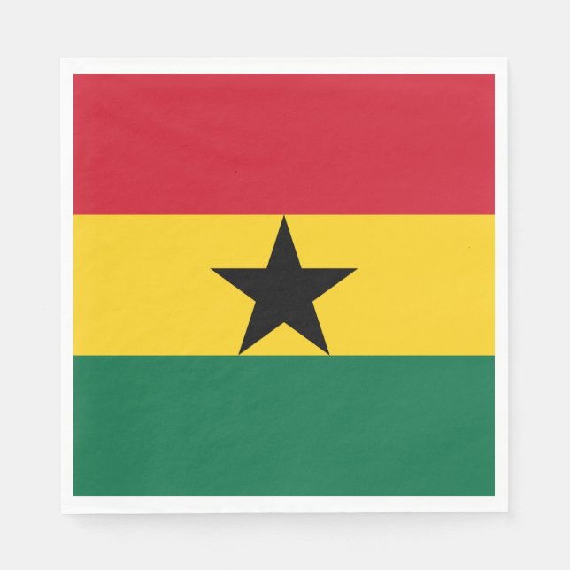 Serviette En Papier Drapeau du Ghana (Devant)