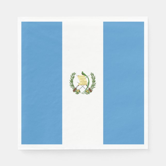 Serviette En Papier Drapeau du Guatemala (Devant)