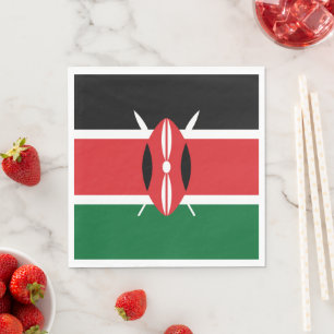 Serviette En Papier Drapeau du Kenya