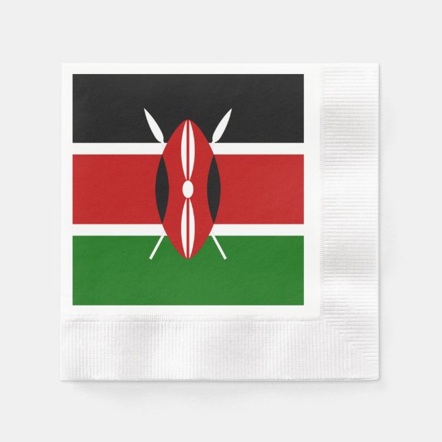 Serviette En Papier Drapeau du Kenya (Devant)