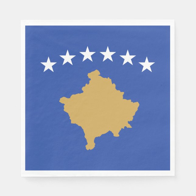 Serviette En Papier Drapeau du Kosovo (Devant)
