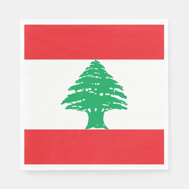 Serviette En Papier Drapeau du Liban (Devant)