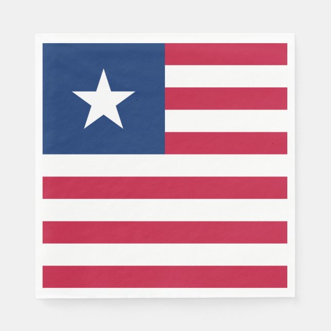 Serviette En Papier Drapeau du Libéria (Devant)