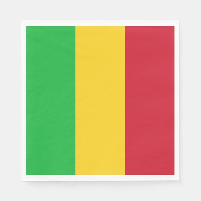 Serviette En Papier Drapeau du Mali (Devant)