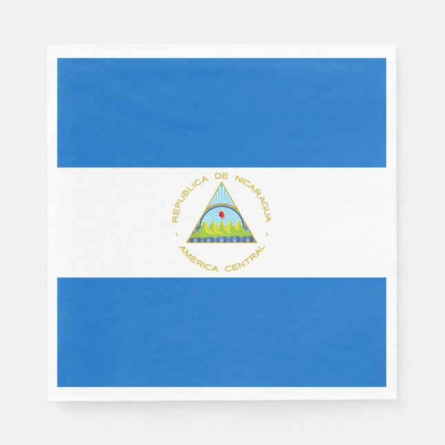 Serviette En Papier Drapeau du Nicaragua (Devant)