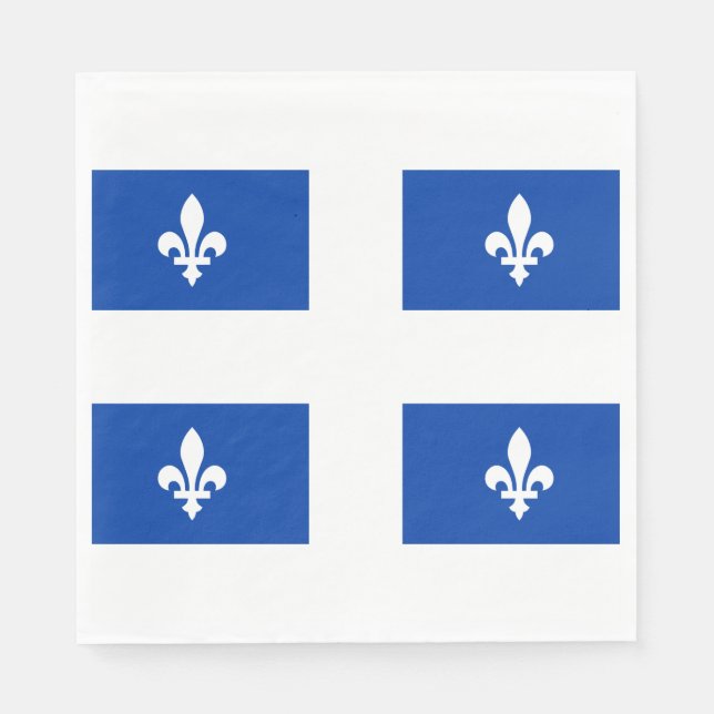 Serviette En Papier Drapeau du Québec (Devant)