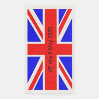 Serviette En Papier Drapeau du Royaume-Uni VE day 2025 