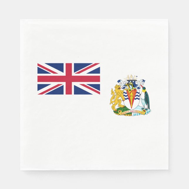 Serviette En Papier Drapeau du territoire antarctique britannique (Devant)