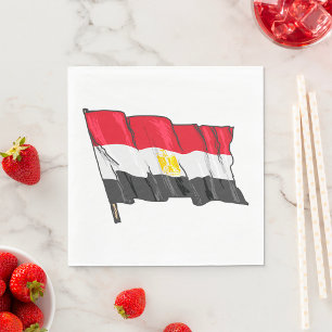 Serviette En Papier Drapeau égyptien