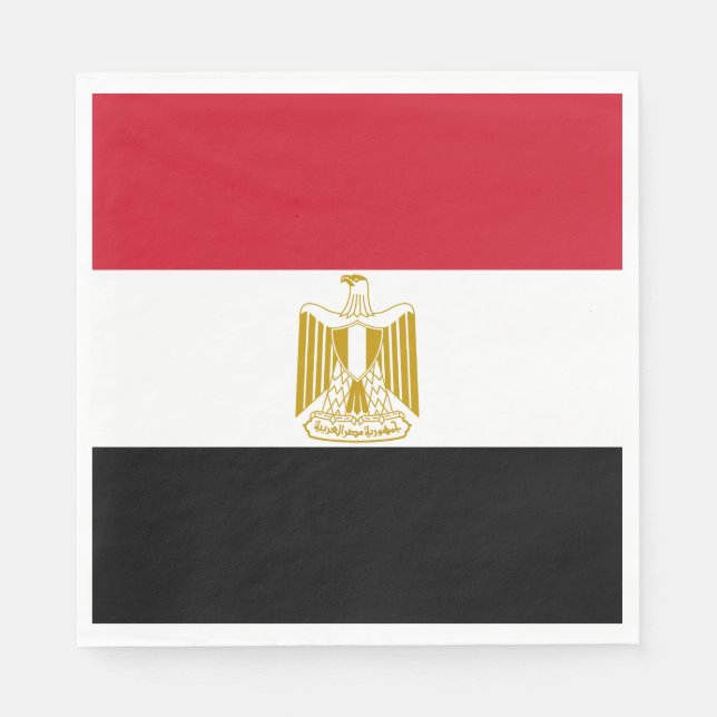 Serviette En Papier Drapeau égyptien (Devant)