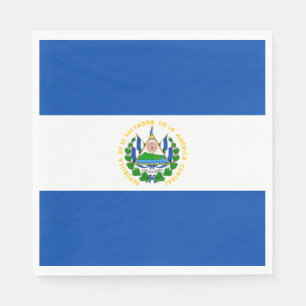 Serviette En Papier Drapeau El Salvador