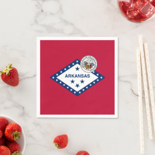 Serviette En Papier Drapeau et sceau de l'Arkansan, Drapeau de l'Arkan
