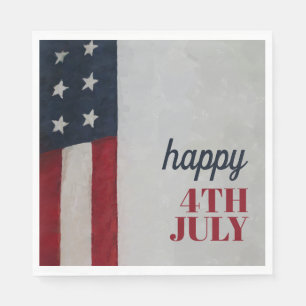 Serviette En Papier Drapeau étoilé rouge blanc bleu Inv 4 juillet