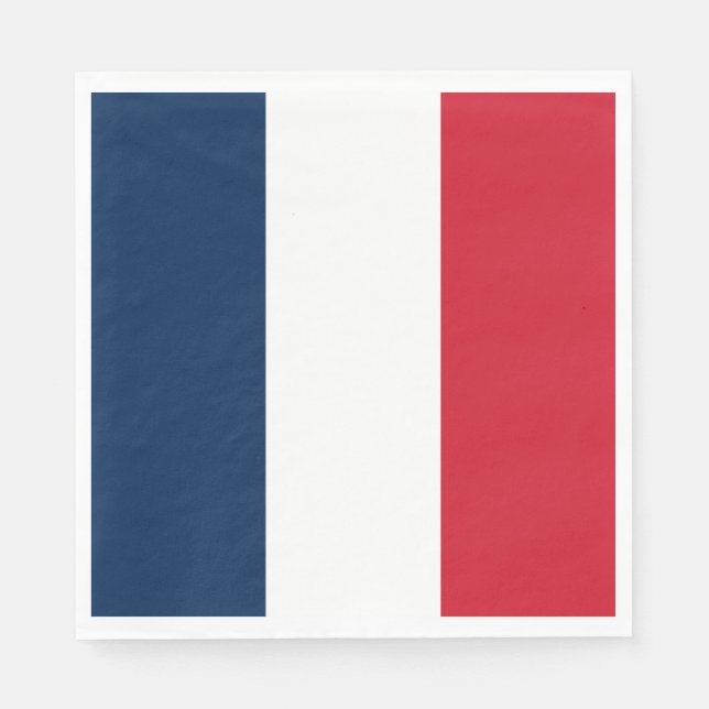 Serviette En Papier Drapeau français (Devant)