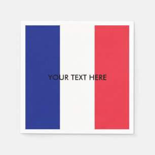 Serviette En Papier Drapeau français de France coutume serviettes de f