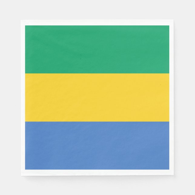 Serviette En Papier Drapeau Gabon (Devant)
