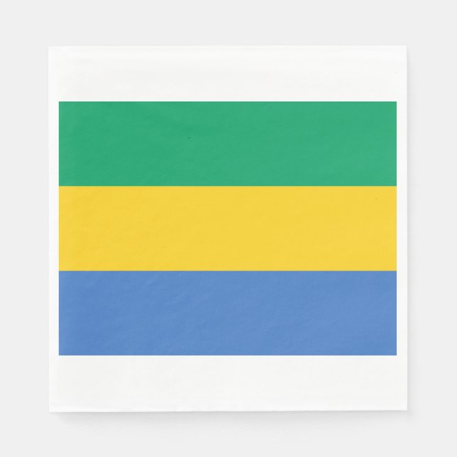 Serviette En Papier Drapeau gabonais (Gabon) (Devant)