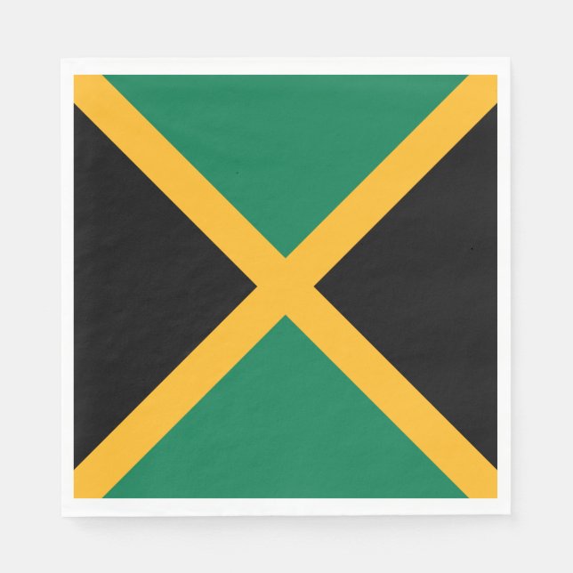 Serviette En Papier Drapeau Jamaïque (Devant)