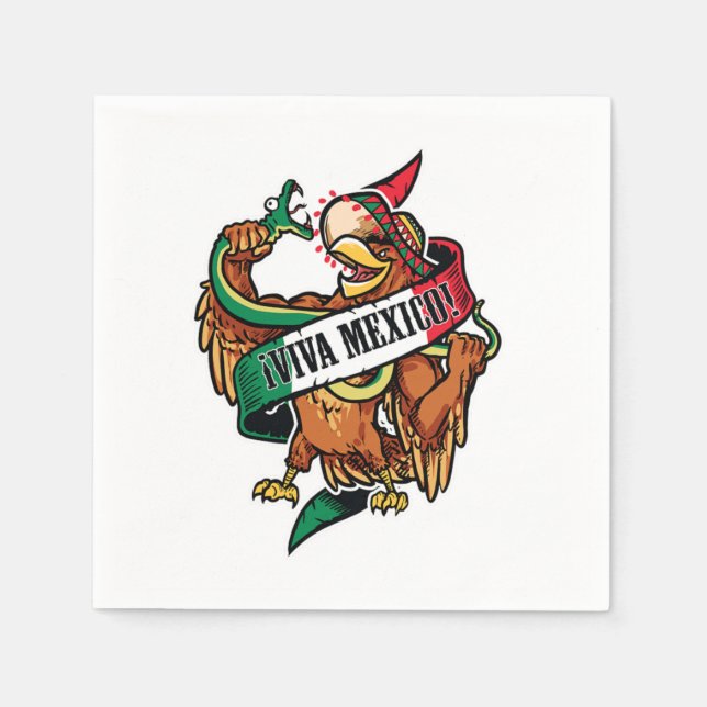 Serviette En Papier Drapeau mexicain de la Fierté (Devant)