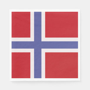 Serviette En Papier Drapeau norvégien