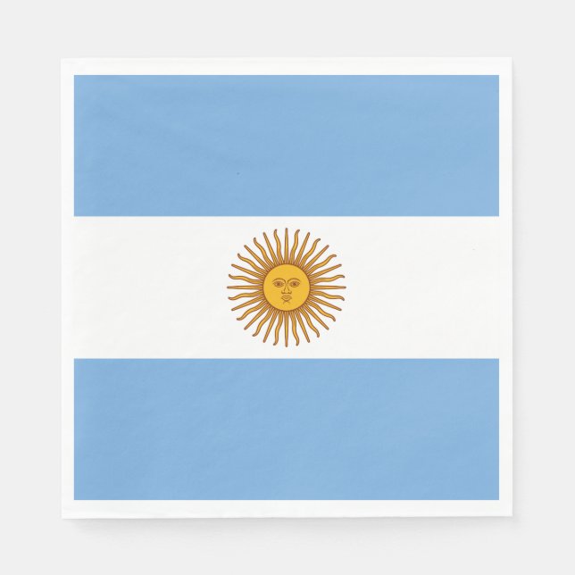 Serviette En Papier Drapeau patriotique argentin (Devant)