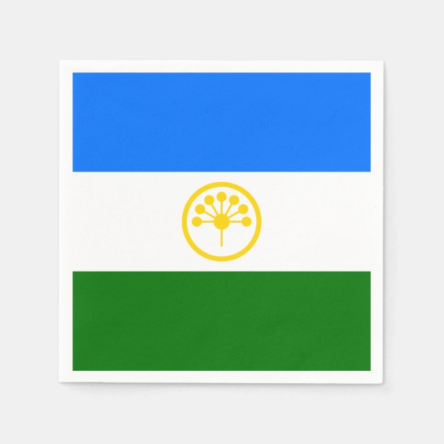 Serviette En Papier Drapeau patriotique Bachkortostan (Devant)