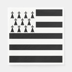 Serviette En Papier Drapeau patriotique de Bretagne