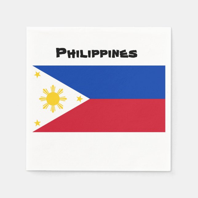Serviette En Papier Drapeau philippin Napkin (Devant)