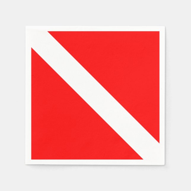 Serviette En Papier Drapeau Plongée Plongée Plongée Plongée Diver Down (Devant)