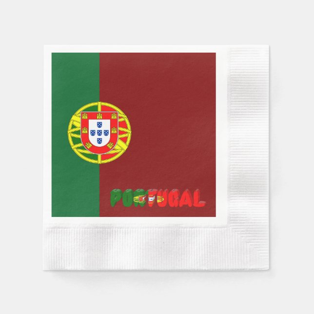 Serviette En Papier Drapeau portugais (Devant)