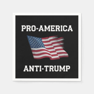 Serviette En Papier Drapeau Pro America Anti Trump Vintage USA