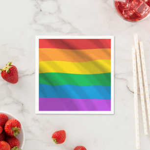 Serviette En Papier Drapeau Rainbow LGBT
