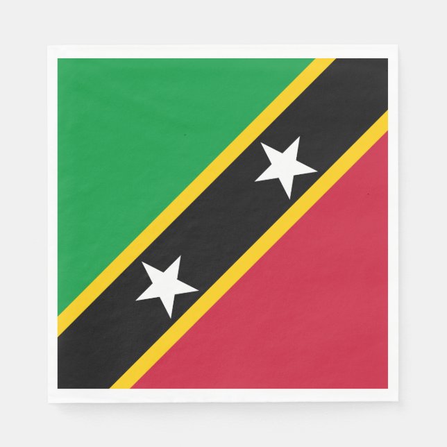 Serviette En Papier Drapeau Saint-Kitts-et-Nevis (Devant)