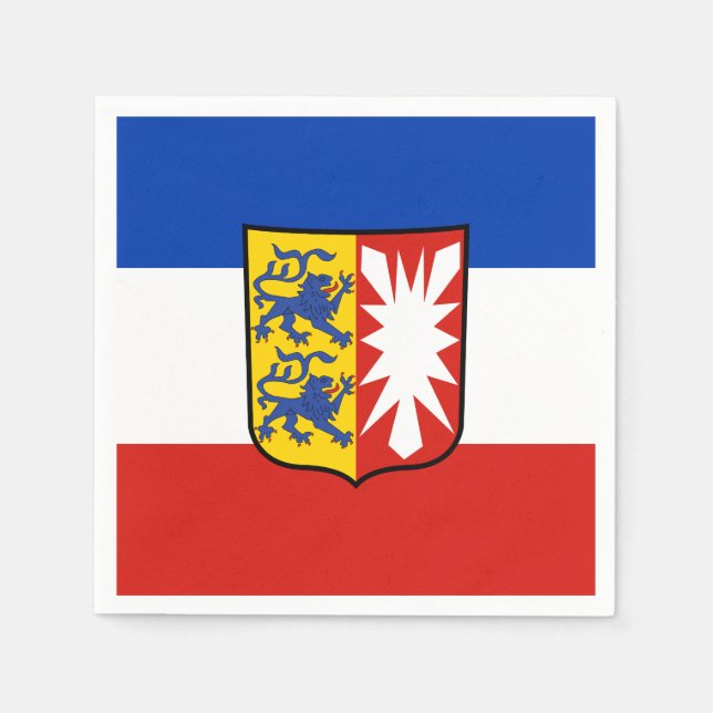 Serviette En Papier Drapeau Schleswig-Holstein Papier Napkins (Devant)