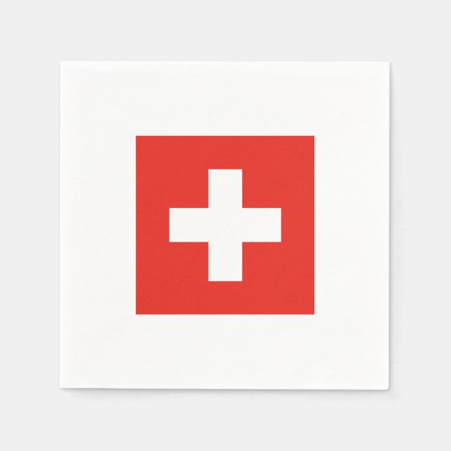 Serviette En Papier Drapeau suisse (Devant)