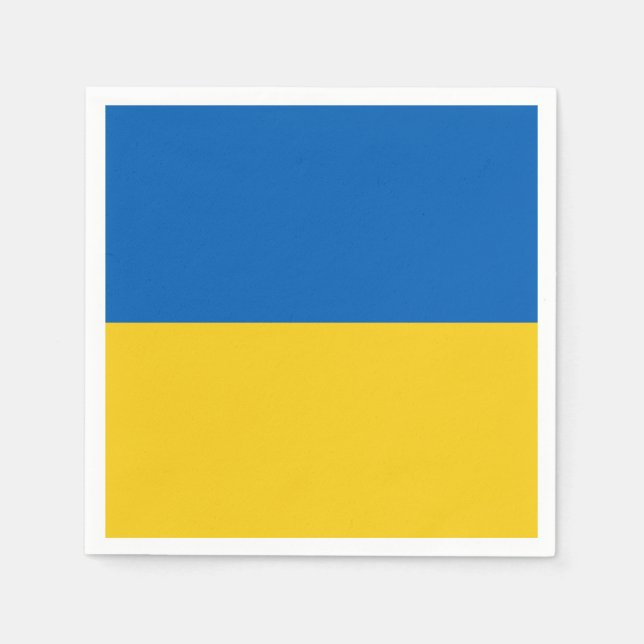 Serviette En Papier Drapeau Ukraine (Devant)