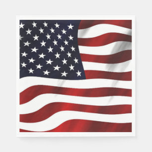 Serviette En Papier Drapeau USA Papier patriotique Napkin