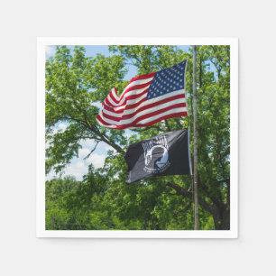 Serviette En Papier Drapeaux Amérique et POW