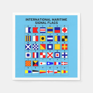 Serviette En Papier Drapeaux de signal maritimes internationaux