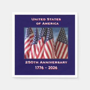 Serviette En Papier Drapeaux patriotiques en papier pour le 250e anniv