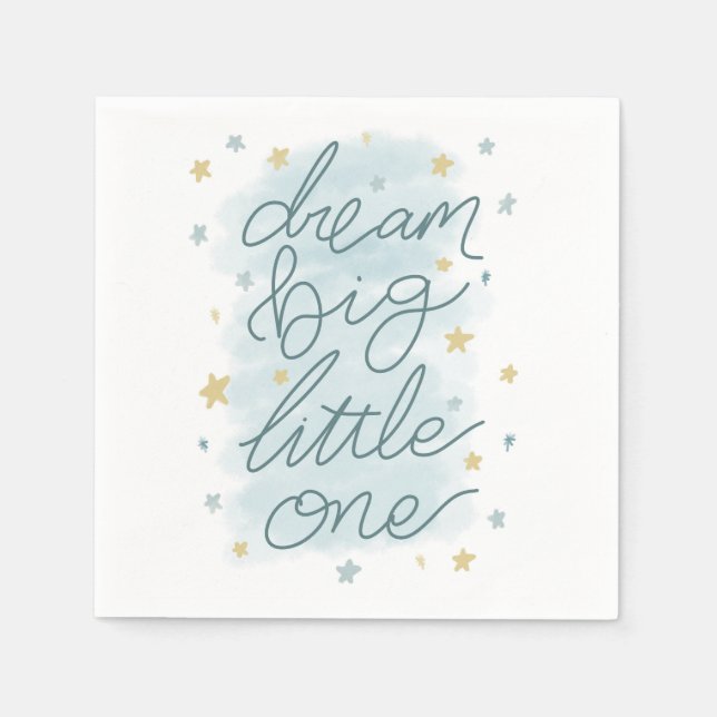 Serviette En Papier Dream Big Little One Pastel Stars (Devant)