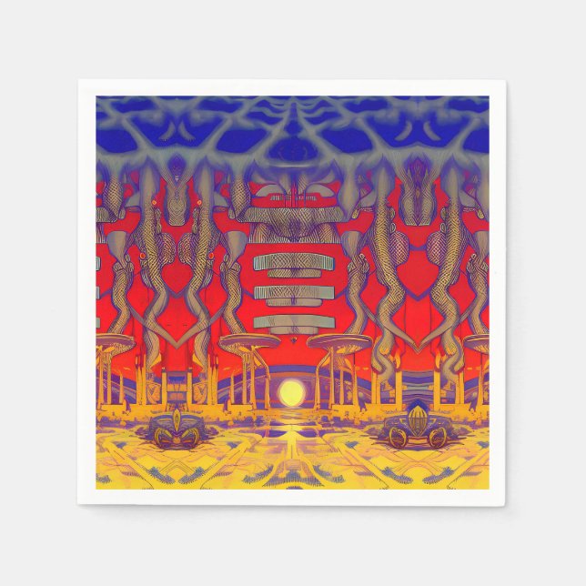 Serviette En Papier Dreamland psychédélique (Devant)