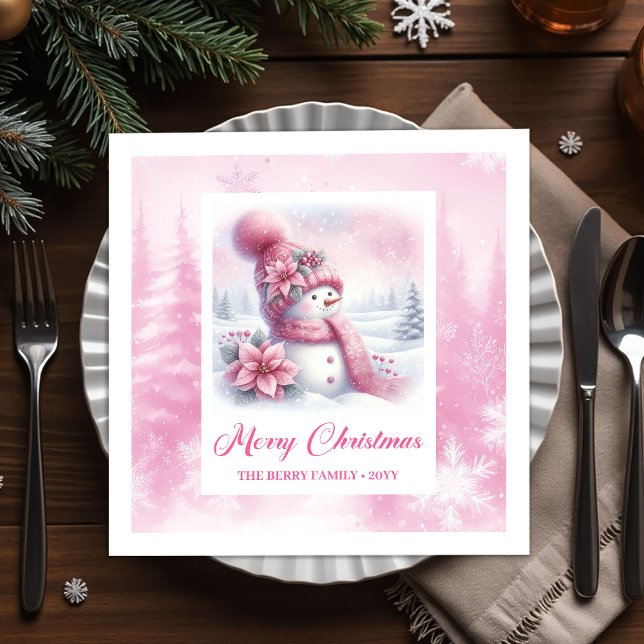 Serviette En Papier Dreamy Pinkmas Christmas Napkins Winter Forest Kid (Dreamy Pinkmas Christmas Napkins Winter Forest Kids Decor)